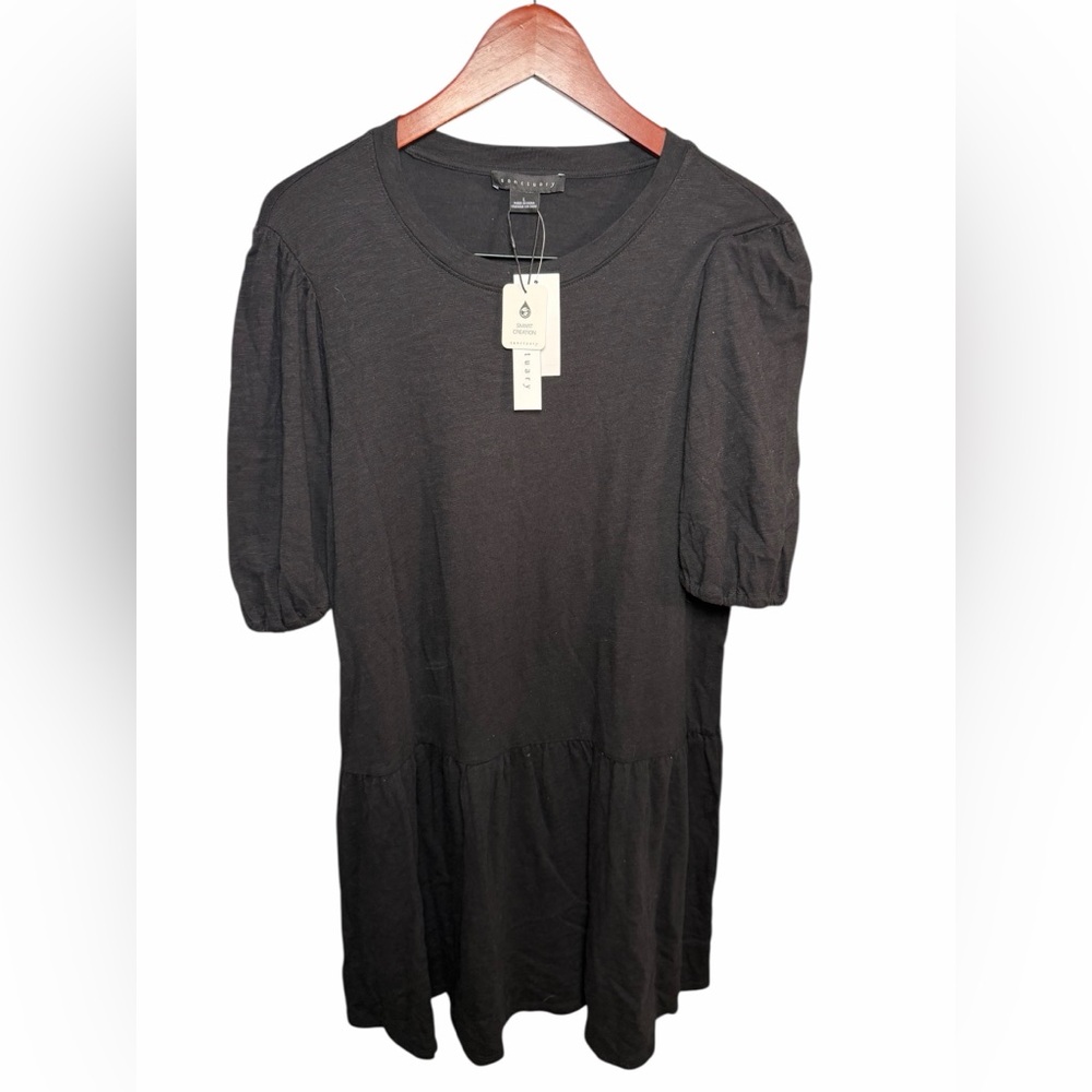 Sanctuary Black Smart Creation Dress Organic Cotton Blend L New